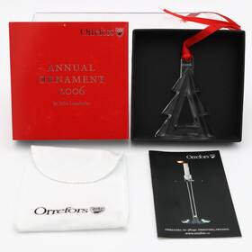Tree2006 Orrefors 6409209 2006 Annual Christmas Ornament In Original Box Inch New Old Stock