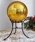 Otegrztm2y General Mercury Glass Lighted Gold Gazing Ball With Stand Timer