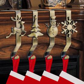 Oufini 711745337787 Christmas Stocking Holders For Mantlechristmas Hangers Mantel Set 4