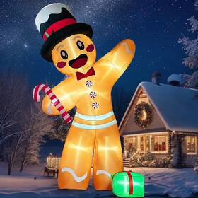 Asrf-213 Ourwarm 12ft Christmas Inflatables Outdoor Decorations Giant Gingerbread Inf