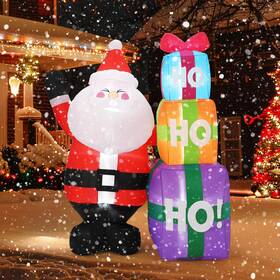 Outlane 198723904498 6ft Santa Inflatable Christmas Outdoor Decorations Blow Up Yard De