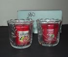 P8469 Partylite Yankee Candle Cherries On Snow Fresh Apple Glass Votive