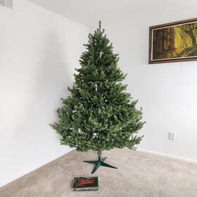 Paddock 729083988806 Artificial Faux Christmas Tree 8ft Green Oregon Noble Blue And Storage Bag