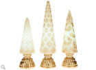 H205470 Pallet 18 By Valerie Set Of Illuminated Glistening Wax Trees Ivory
