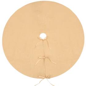 Pangda 645249176637 Burlap Christmas Tree Skirt Plain Round Xmas Natural Beige Sk
