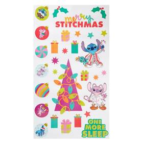 Paper Magic Group 196610133785 Disney Stitch Peel And Stick Window Clings Merry Stitchmas Christmas Mirror Decor