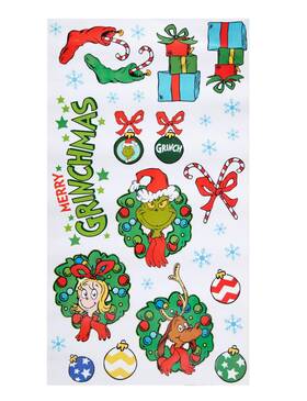 Paper Magic Group 196610203945 The Grinch Peel And Stick Window Clings Merry Grinchmas Christmas Mirror Decor New