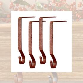 22-801m Park Designs Red Wrought Iron Christmas Stocking Hanger - Set Of 4