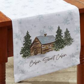 9914-130 Park Designs Cabin Sweet Table Runner 54 Inch Long By Christmas Winter