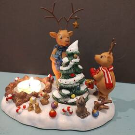 P8536 Partylite Party Lite Reindeer Votive Holder Christmas Retired Original Box