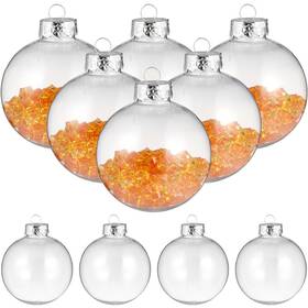 Mu171740z51mv9mn Patkaw 20 Pcs Clear Balls Christmas Decorations Plastic Transparent