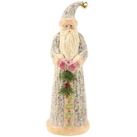 121730 Pbk Primitive Country Standing Cabin Santa Figurine Winter Christmas 14.50 Inch Tall