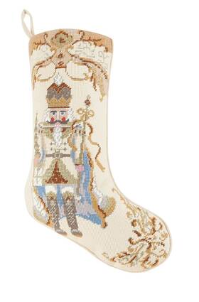 Peking Handicraft 041808566367 Nutcracker Embroidered Christmas Stocking 18-inch Length