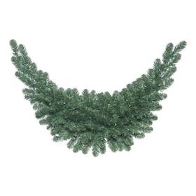 Pr-4753-2259619 Pemberly Row 12 Inch Contemporary Pvc Oregon Fir Artificial Christmas Swag In Green