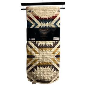Pendleton 008889325672 Christmas Tree Skirt White Shores Ivory Southwest 54 Inch Round Cotton