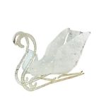 58-395w-066  Penn Elegant White Glittering Lighted Christmas Sleigh 762152574371