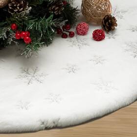 Pentasmile 663810327110 White Snow Tree Skirt High-end Soft Classic Fluffy Christmas Skirts For Xma
