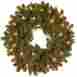 Penx13-300l-24b Noble Delubye Feel Real National Tree Feel-real Fir Wreath With 30 White Leds 24 Inch
