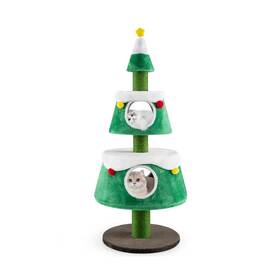 Pts10229gnctpv Petsite 60 Inch Christmas Cat Tree Cute Tower With 2 Condos Sisal Scrat