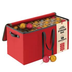 Pu-o01 Peulex Large 128 Christmas Ornament Storage Box Adjustable Compartment Dividers Du