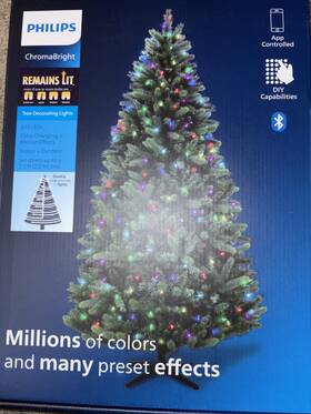Philips 689720618001 Chromabright Tree Decorating Lights 210 Led App Control Christmas