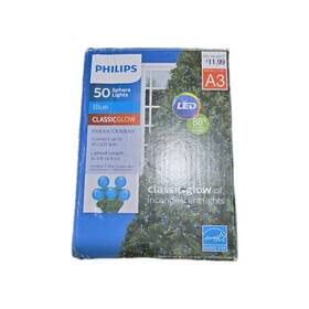 Philips 741895395474 Sphere Indoor/outdoor Led Christmas String Lights 50 Count A3 - Blue