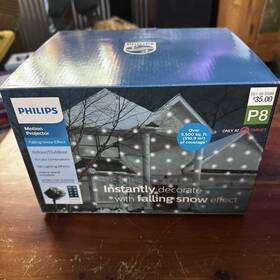 5314 Philips 741895722058 Motion Projector Falling Snow Effect Remote Control Christmas Led Lights