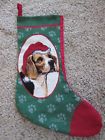 Picken Linda Manual Woodworkers Tapestry Christmas Beagle Stocking Made In