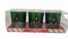 1133008 Pier 1 Imports New Set Of 3 One Beaded Christmas Tree Votive Tea Light Candleholders