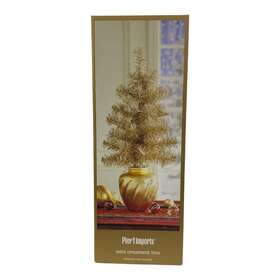 1515 Pier 1 Imports 150/1515 Mini Ornament Tree Gold Potted Christmas Holiday Decor 18 Inch