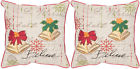 Pil957a-1818-set2 Safavieh New Holiday Bells Believe Pillow Set Of Two Pillows