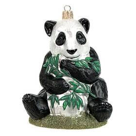 Pinnacle Peak Trading Company Ppt-002-0174 Panda Bear Polish Mouth Blown Glass Christmas Ornament Tree Decoration