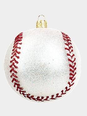 Pinnacle Peak Trading Company Ppt-002-0361 Baseball Ball Polish Mouth Blown Glass Christmas Ornament Sports Decoration
