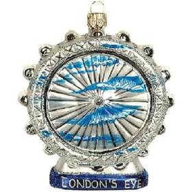 Pinnacle Peak Trading Company Ppt-002-1048 London Eye England Travel Polish Glass Christmas Ornament Made Poland Decoration