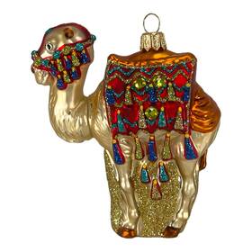 Ppt-002-1058 Pinnacle Peak Trading Company Camel Polish Glass Christmas Ornament Made In Poland Decoration