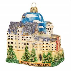 Ppt-002-1133 Pinnacle Peak Trading Company Neuschwanstein Castle Bavaria Germany Polish Glass Christmas Ornament Decoration