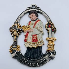 Ppt-015-0016 Pinnacle Peak Trading Company Priest Pastor Father Religious German Pewter Christmas Ornament Clergyman