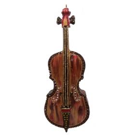 Ppt-154-0001 Pinnacle Peak Trading Company Cello Orchestra Instrument Polish Blown Glass Christmas Ornament Decoration