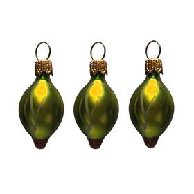 Ppt-155-0189 Pinnacle Peak Trading Company Green Gooseberries Polish Glass Christmas Tree Ornament Set Of 3 Fruit Food
