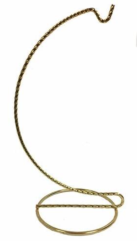 Pinnacle Peak Trading Company Ppt-215-0004 Twisted Brass Metal Christmas Tree Ornament Display Stand 11 Inches Tall