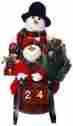 Pl27-ch1442 National Tree Company Plush Collection 28 In Sleigh With Snowman And 10 Battery Operated Led Lights 729083167379