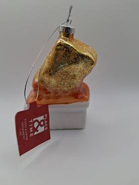 Place & Time 093108007163 Chicken Nugget Christmas Ornament Buffalo Sauce Fast Food Gift