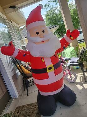 Place & Time 193621712169 6 Foot Christmas Inflatable Santa Claus With Lights Outdoor Decorations Blow Up