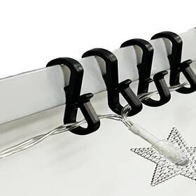Pmsanzay 793101165630 Pack Of 100 Holiday Light Clips Christmas Outdoor Hang Black