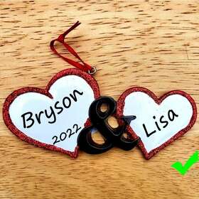 Polar X 659839763381 Personalized Couple In Love Christmas Tree Ornament 2022 Keepsake Holiday Gift
