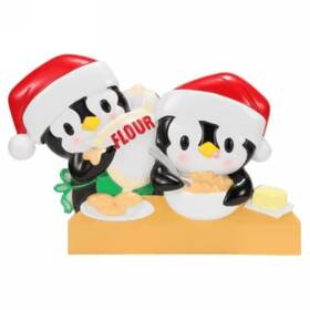 Polarx Grantwood Technology 659839740757 Personalized Christmas Ornament Penguin Baking Family Of 2/couple/friends