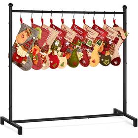 Csfs-02-style4 Popamaz Christmas Stocking Holder Stand With 10 Hooks Floor Metal Hangers