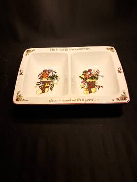 Portmeirion 749151472341 Studio Inch A Christmas Story 2-section Server - Susan Winget Euc