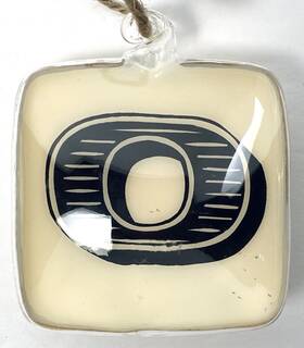 0gwmt7or4 Pottery Barn Letter O Christmas Ornament Blown Glass 3d Alphabet Black Square 4 Inch