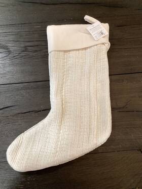 29241 Pottery Barn Brand New Red Chenille Christmas Stocking - 4 Available
